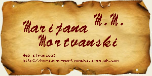 Marijana Mortvanski vizit kartica